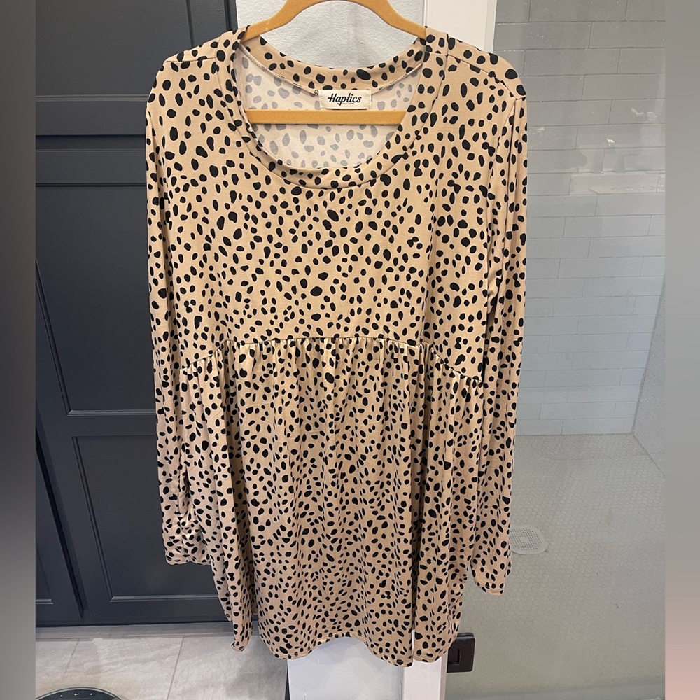 Haptics Leopard Print Mini Dress Size 3X NWOT